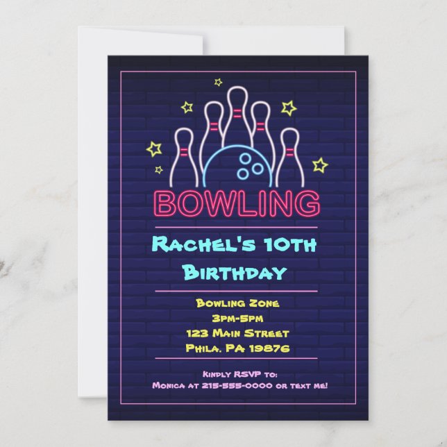 Invitation à la fête d'anniversaire de la BALLE DE (Devant)