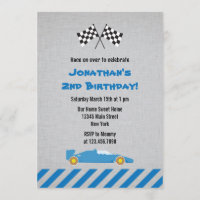 Invitation à la fête d'anniversaire de la Blue Rac