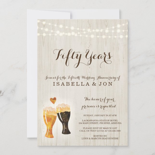 Invitation à la fête d'anniversaire de la brasseri (Devant)