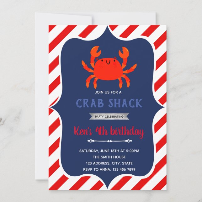 Invitation à la fête d'anniversaire de la cabane d (Devant)