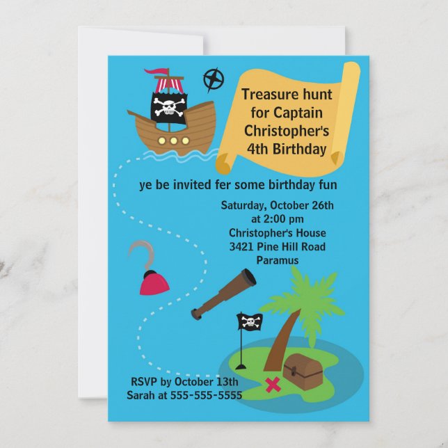 Invitation à la fête d'anniversaire de la Chasse a (Devant)