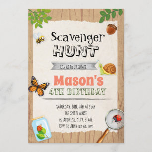Invitation à la fête d'anniversaire de la chasse a