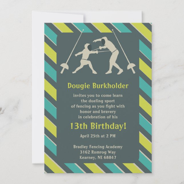 Invitation à la fête d'anniversaire de la clôture  (Devant)