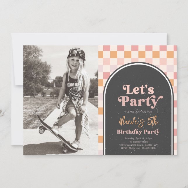 Invitation à la fête d'anniversaire de la cool | S (Devant)