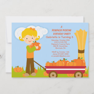 Invitation à la fête d'anniversaire de la cueillet