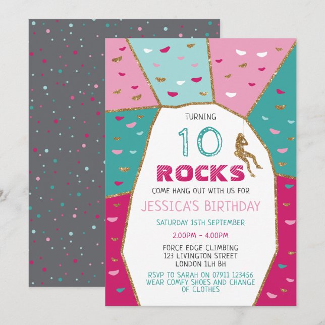 Invitation à la fête d'anniversaire de la Escalade (Devant / Derrière)