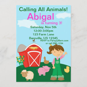 Invitation à la fête d'anniversaire de la ferme de