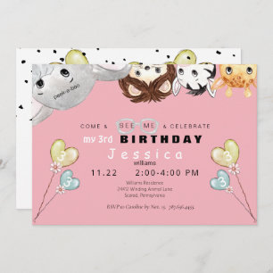 Invitation à la fête d'anniversaire de la fille an