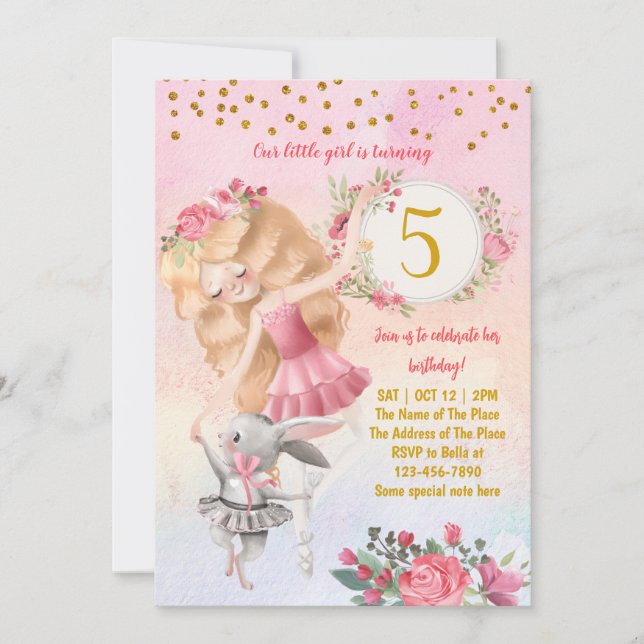Invitation À La Fête D'Anniversaire De La Fille De (Devant)
