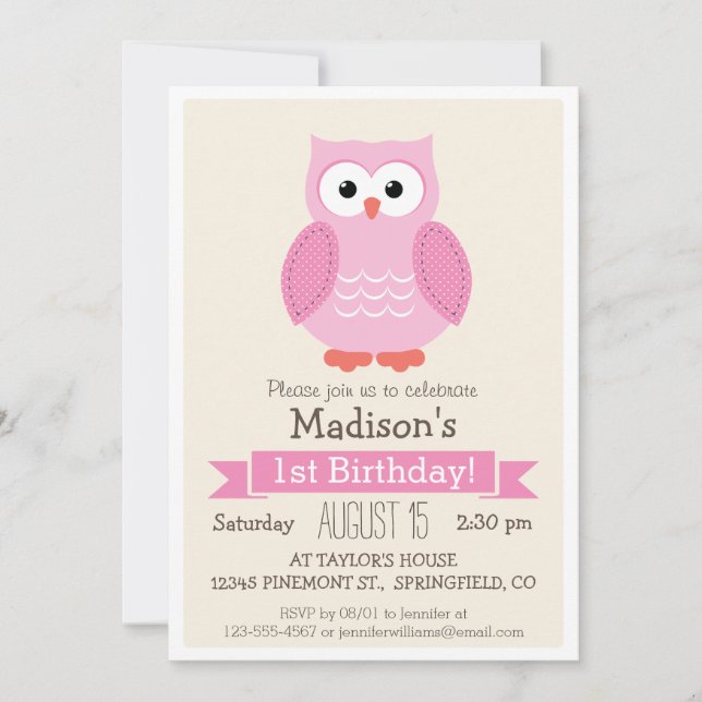 Invitation à la fête d'anniversaire de la fille de (Devant)