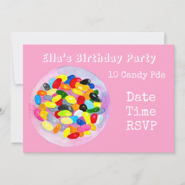 Invitation à la fête d'anniversaire de la fille ro (Devant)