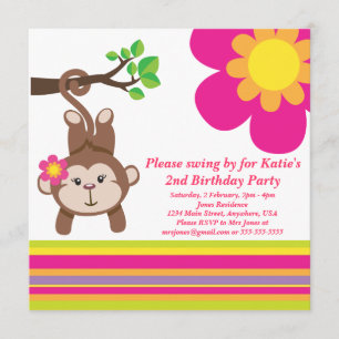 Invitation à la fête d'anniversaire de la fille si