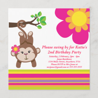 Invitation à la fête d'anniversaire de la fille si