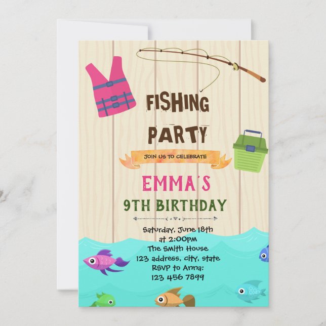 Invitation à la fête d'anniversaire de la fillette (Devant)