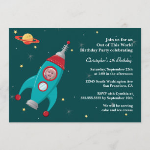 Invitation à la fête d'anniversaire de la fusée sp