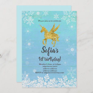 invitation à la fête d'anniversaire de la licorne