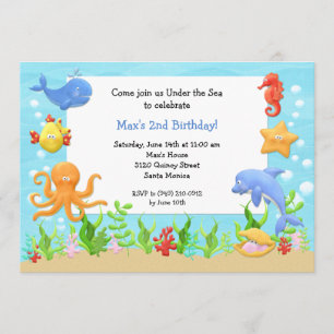 Invitation à la fête d'anniversaire de la mer