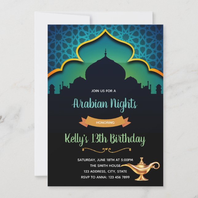 Invitation à la fête d'anniversaire de la nuit ara (Devant)