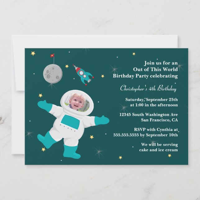 Invitation à la fête d'anniversaire de la photogra (Devant)