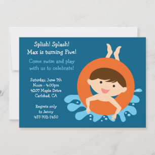 Invitation à la fête d'anniversaire de la piscine