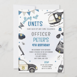 Invitation à la fête d'anniversaire de la police -