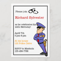 Invitation à la fête d'anniversaire de la police