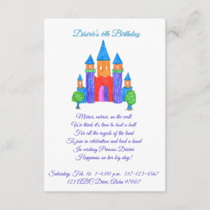 Invitation à la fête d'anniversaire de la princess