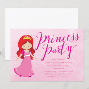 Invitation à la fête d'anniversaire de la princess