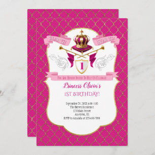 Invitation à la fête d'anniversaire de la princess