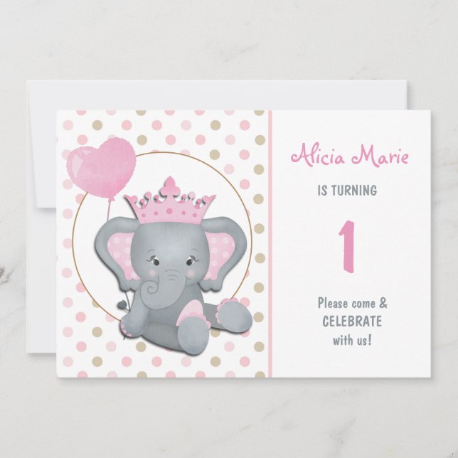 Invitation à la fête d'anniversaire de la princess (Devant)