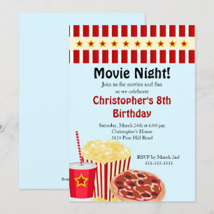 Invitation à la fête d'anniversaire de la soirée d