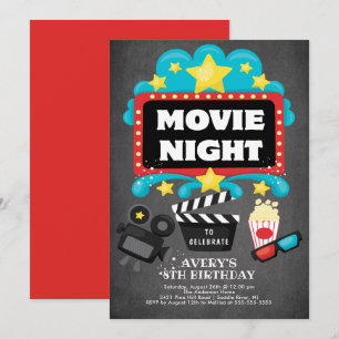Invitation à la fête d'anniversaire de la soirée d