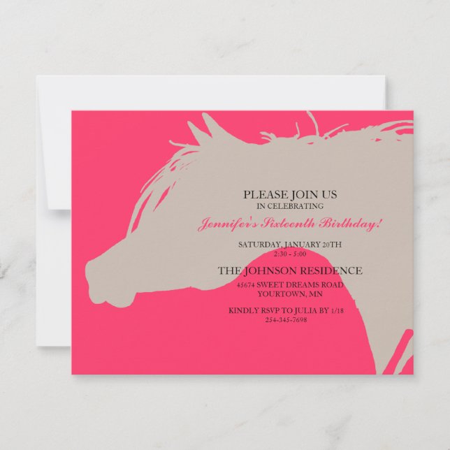 Invitation à la fête d'anniversaire de la tête de  (Devant)