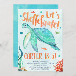 Invitation à la fête d'anniversaire de la tortue d