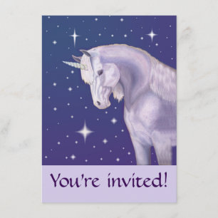 Invitation à la fête d'anniversaire de la Unicorne