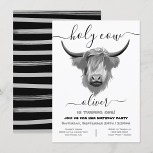 Invitation à la fête d'anniversaire de la vache de