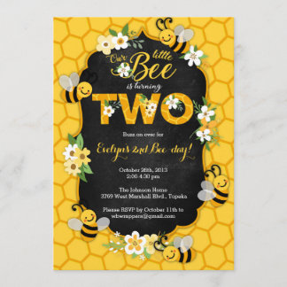 Invitation à la fête d'anniversaire de l'abeille