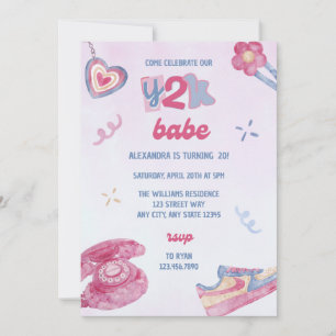 Invitation à la fête d'anniversaire de l'an 2000