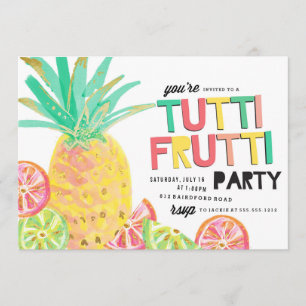 Invitation à la fête d'anniversaire de l'ananas TU