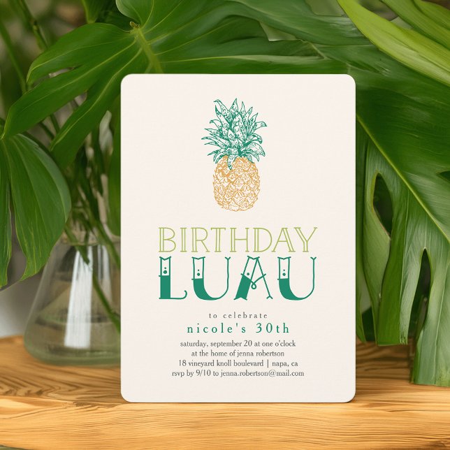 Invitation à la fête d'anniversaire de l'ananas vi (Créateur téléchargé)