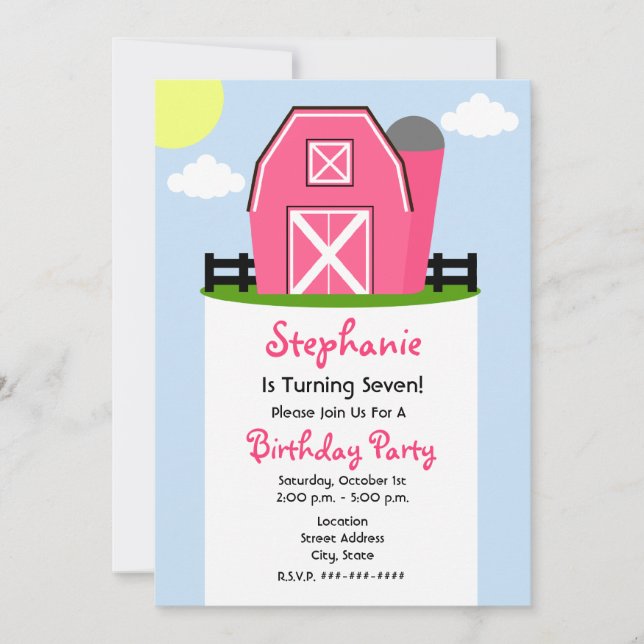 Invitation à la fête d'anniversaire de l'Anniversa (Devant)