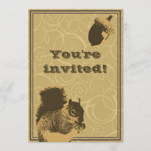 Invitation à la fête d'anniversaire de l'écureuil 