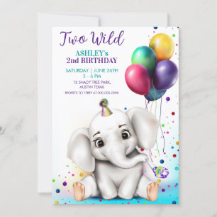 Invitation à la fête d'anniversaire de l'éléphant