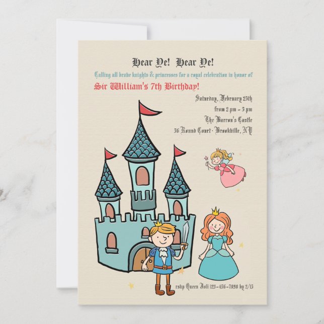 Invitation à la fête d'anniversaire de l'époque mé (Devant)