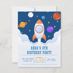 Invitation à la fête d'anniversaire de l'espace