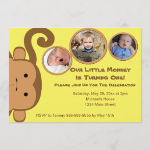 Invitation à la fête d'anniversaire de Little Monk