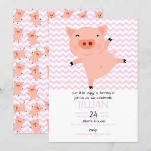 Invitation à la fête d'anniversaire de Little Pigg