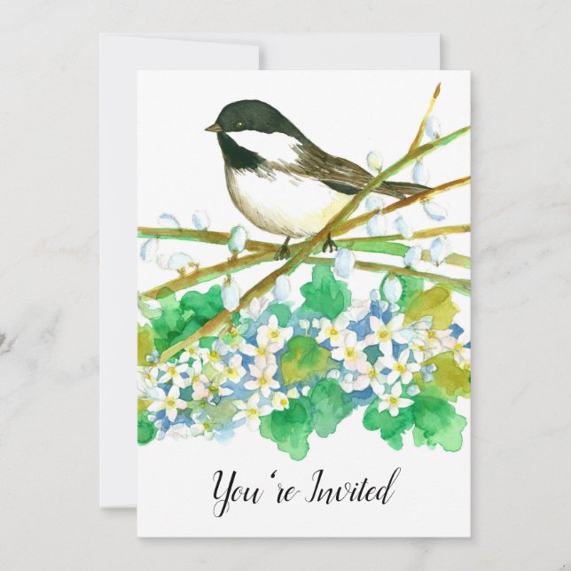 Invitation à la fête d'anniversaire de l'oiseau de (Devant)