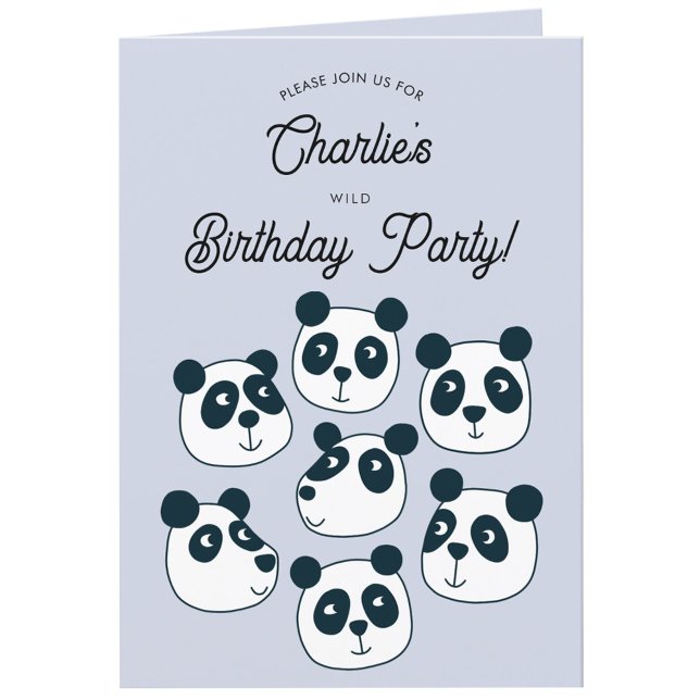 Invitation à la fête d'anniversaire de l'Ours de P (Cute panda bear themed personalized kids birthday party invitation)