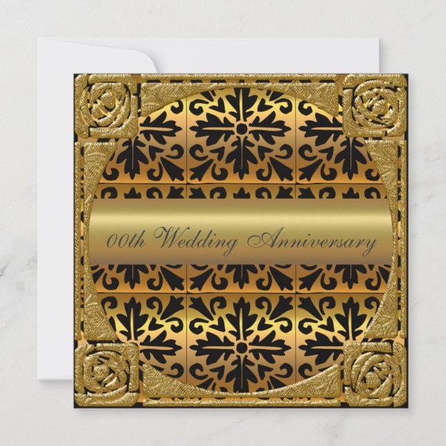 Invitation à la fête d'anniversaire de mariage de  (Devant)